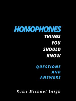 cover image of Homophones